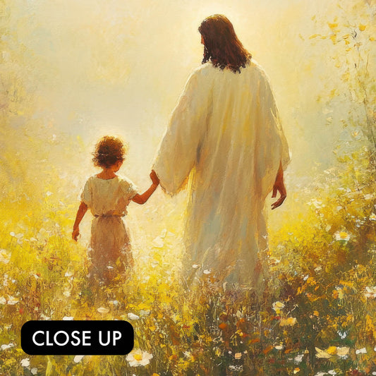 Child Walking with Jesus