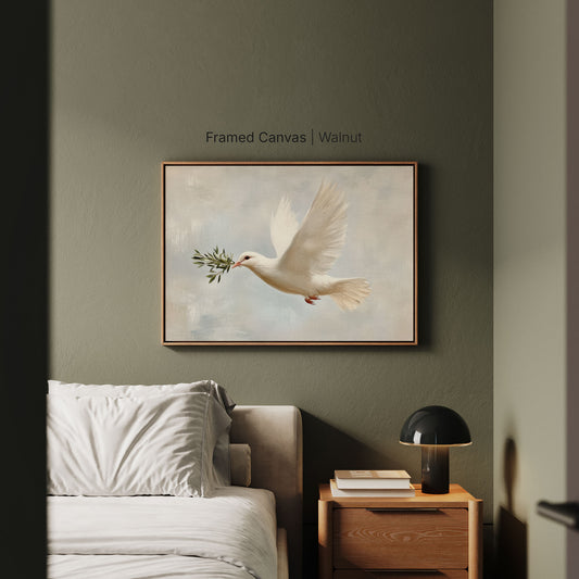 Peaceful Dove with Olive Branch