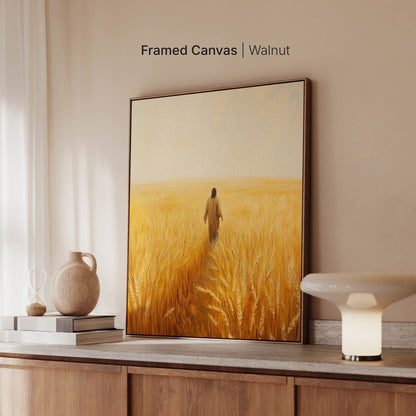 Jesus Walks through Wheat