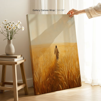 Jesus Walks through Wheat
