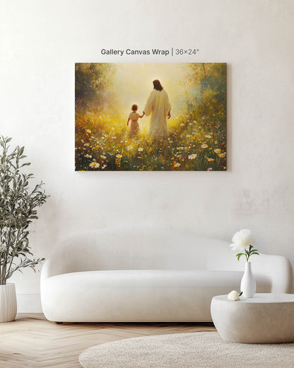 Child Walking with Jesus