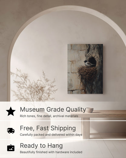 Sparrow in Nest