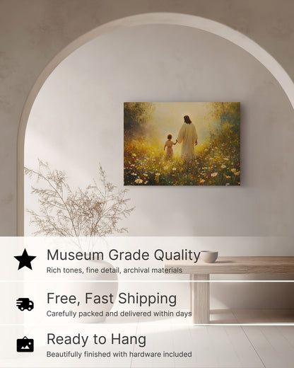 Child Walking with Jesus